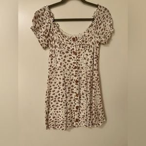 Girl and the Sun White Speckled Mini Sundress